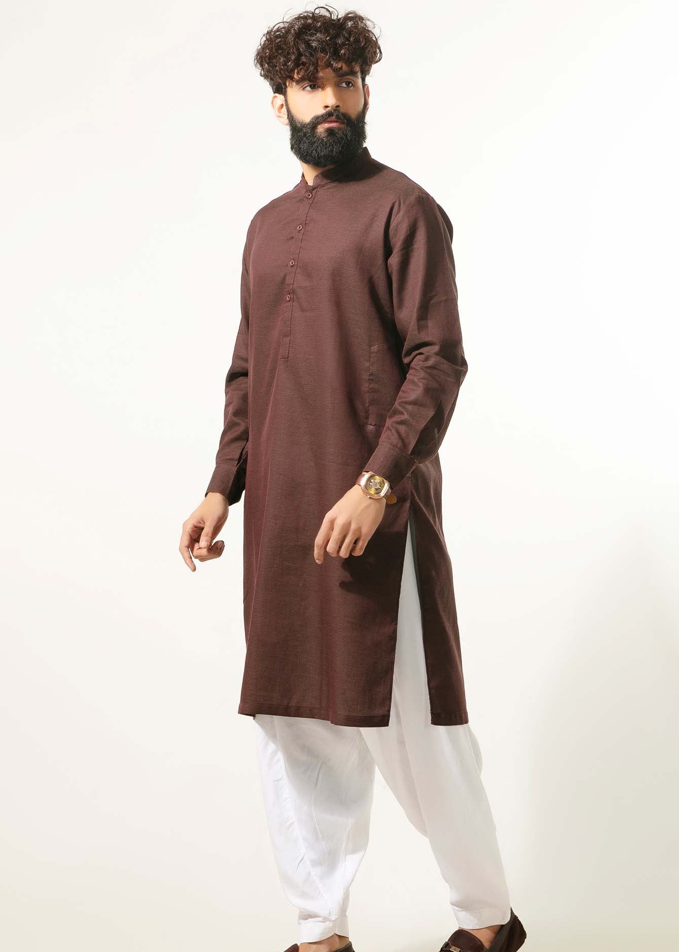 Picture of GTS-6342 FASHION KURTA BROWN - Chenone Official - Online Shopping