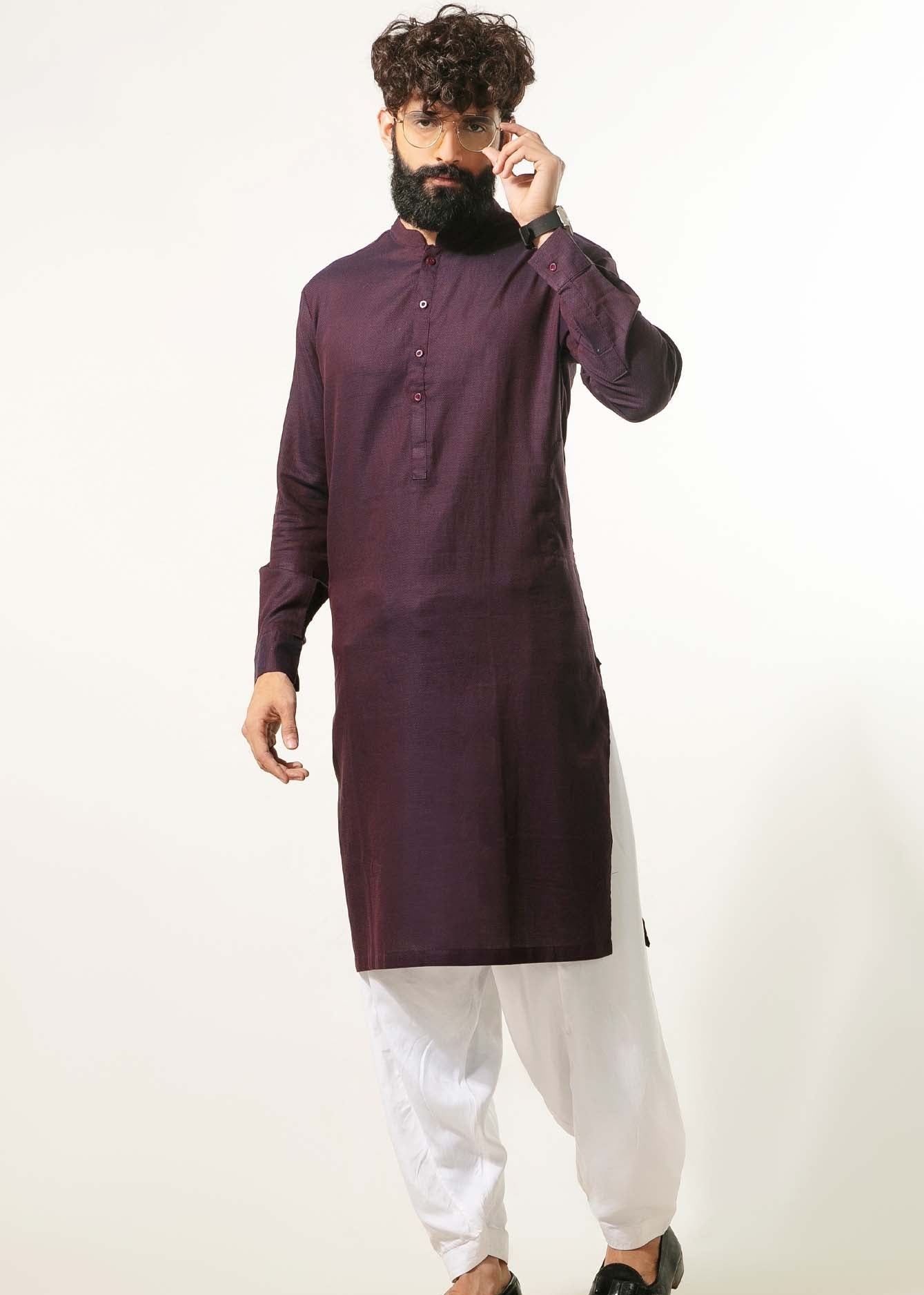 Picture of GTS-6342 FASHION KURTA PURPLE - Chenone Official - Online Shopping