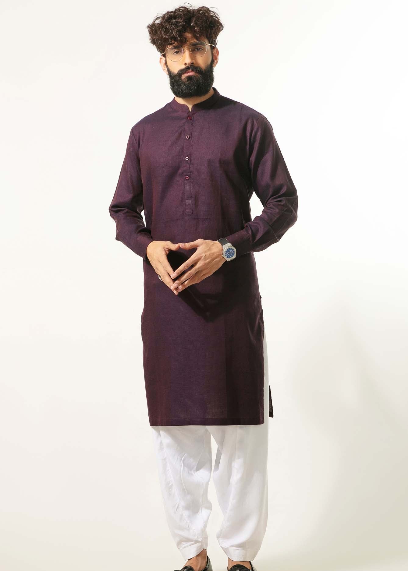 Picture of GTS-6342 FASHION KURTA PURPLE - Chenone Official - Online Shopping