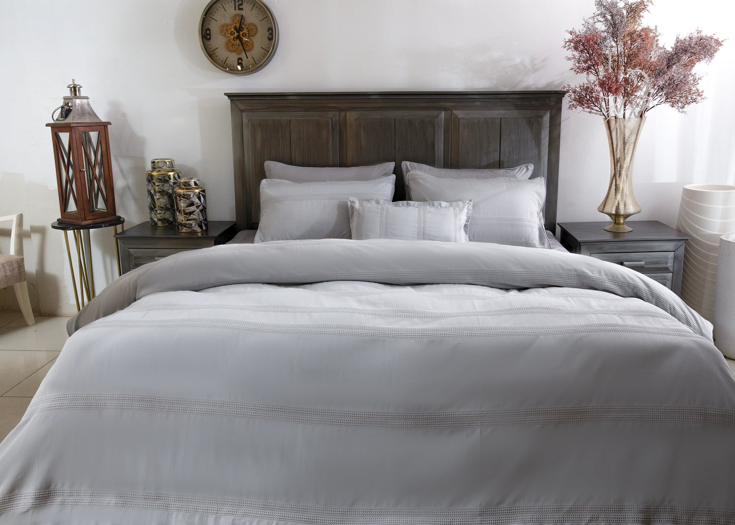 7 PCS DUVET COVER SET POISE GREY