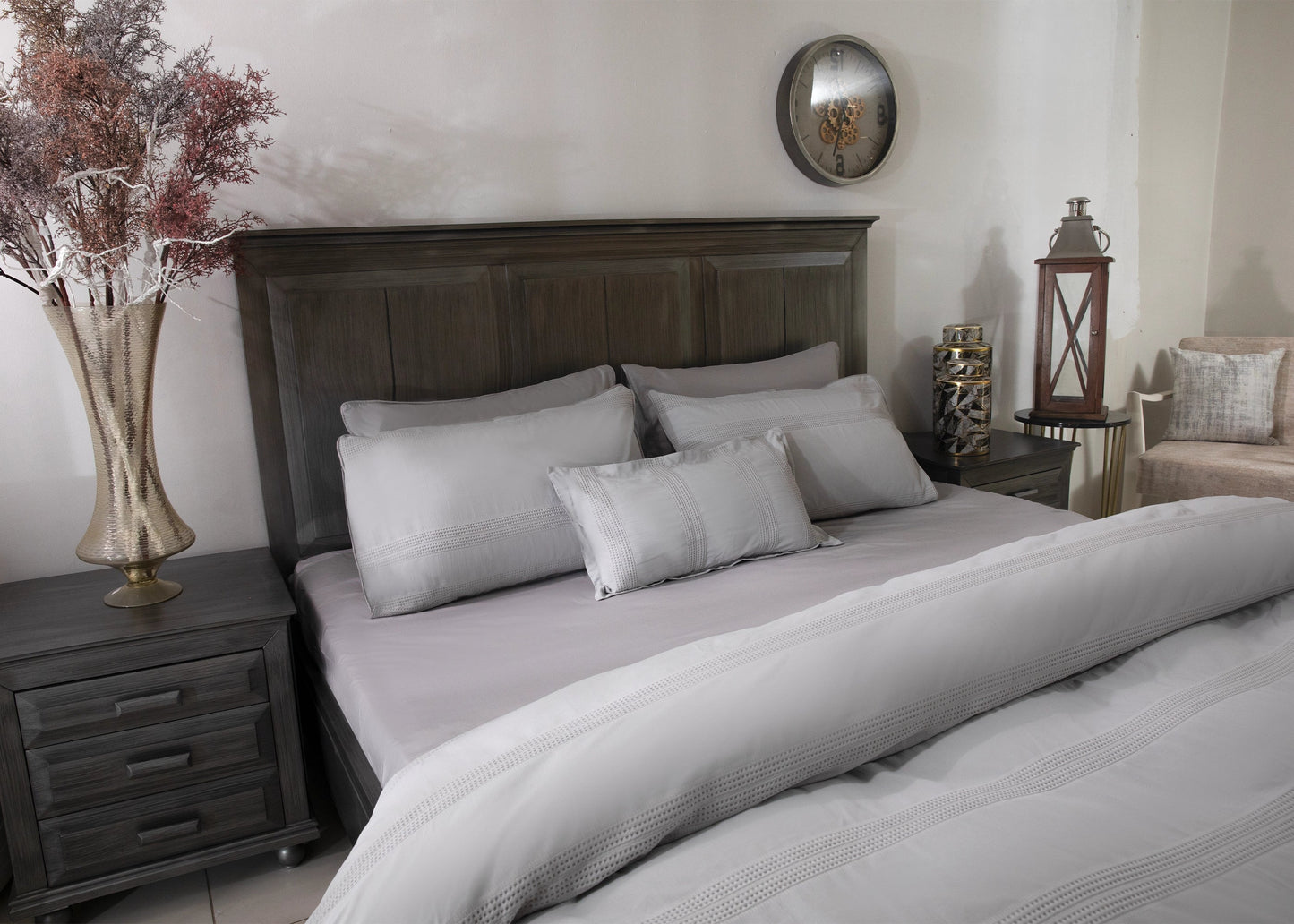 7 PCS DUVET COVER SET POISE GREY