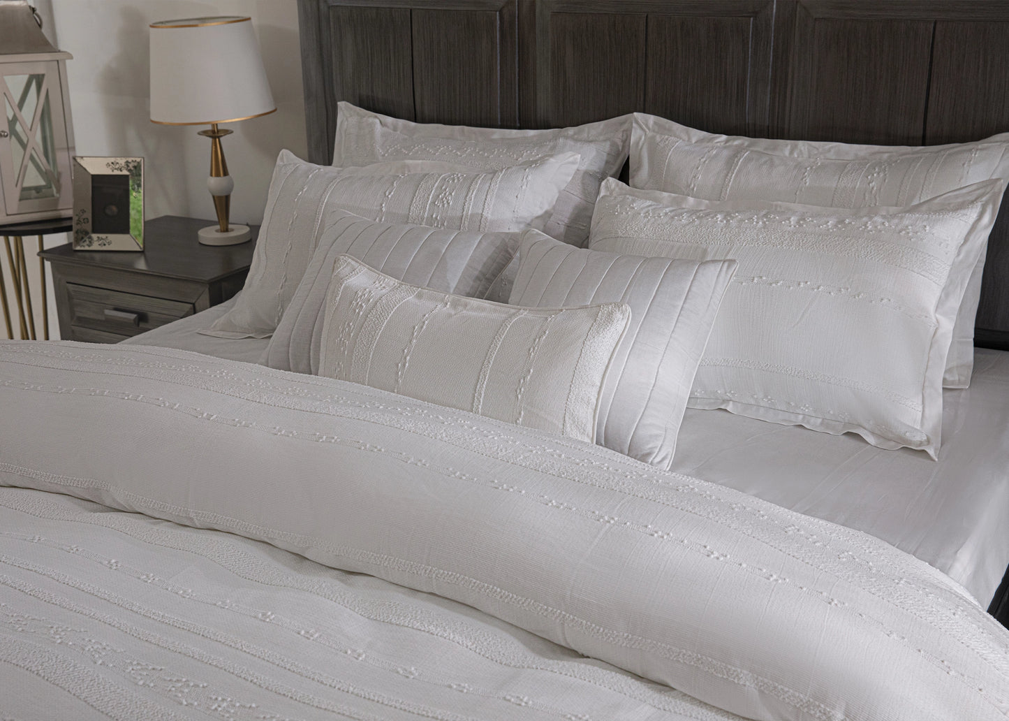9 PCS DUVET COVER SET PRESTIGE-26 WHITE