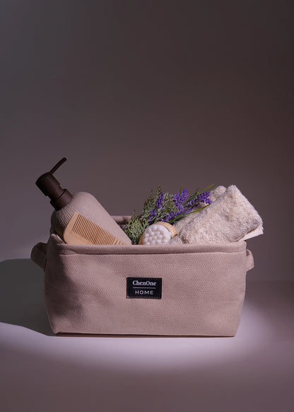 BEIGE STORAGE BASKET