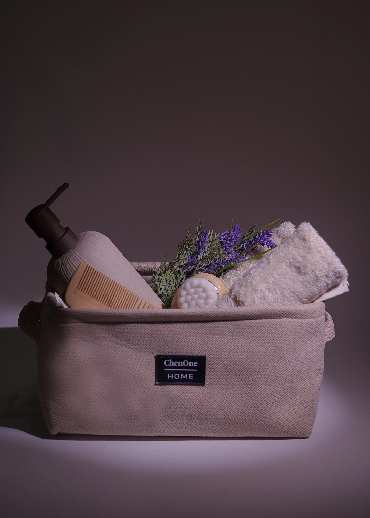 BEIGE STORAGE BASKET