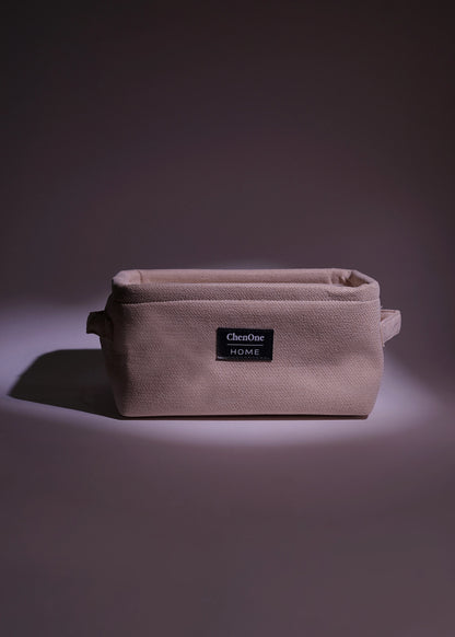 BEIGE STORAGE BASKET
