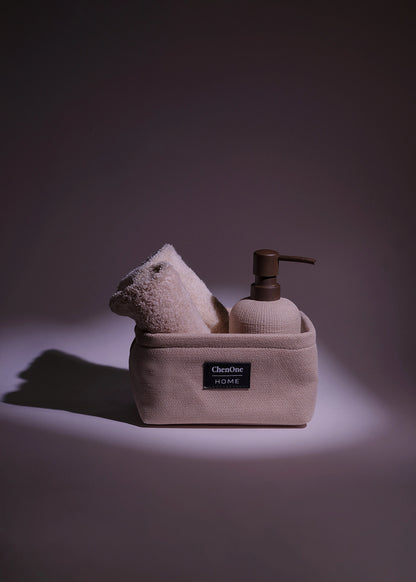 BEIGE STORAGE BASKET