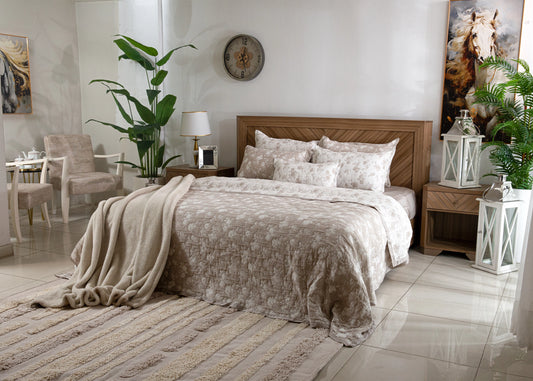 7 PCS COVERLET SET BEIGE SPLENDOR-26