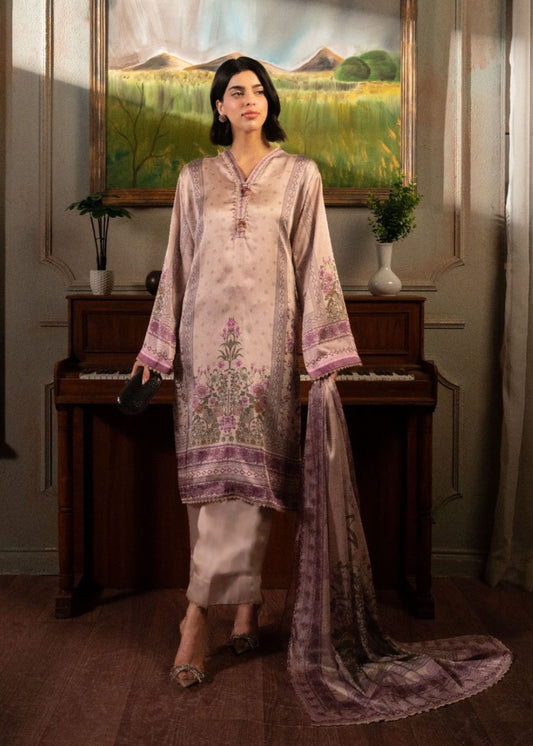 3 PCS SUIT SILK PRINTED SKIN LDS-7156