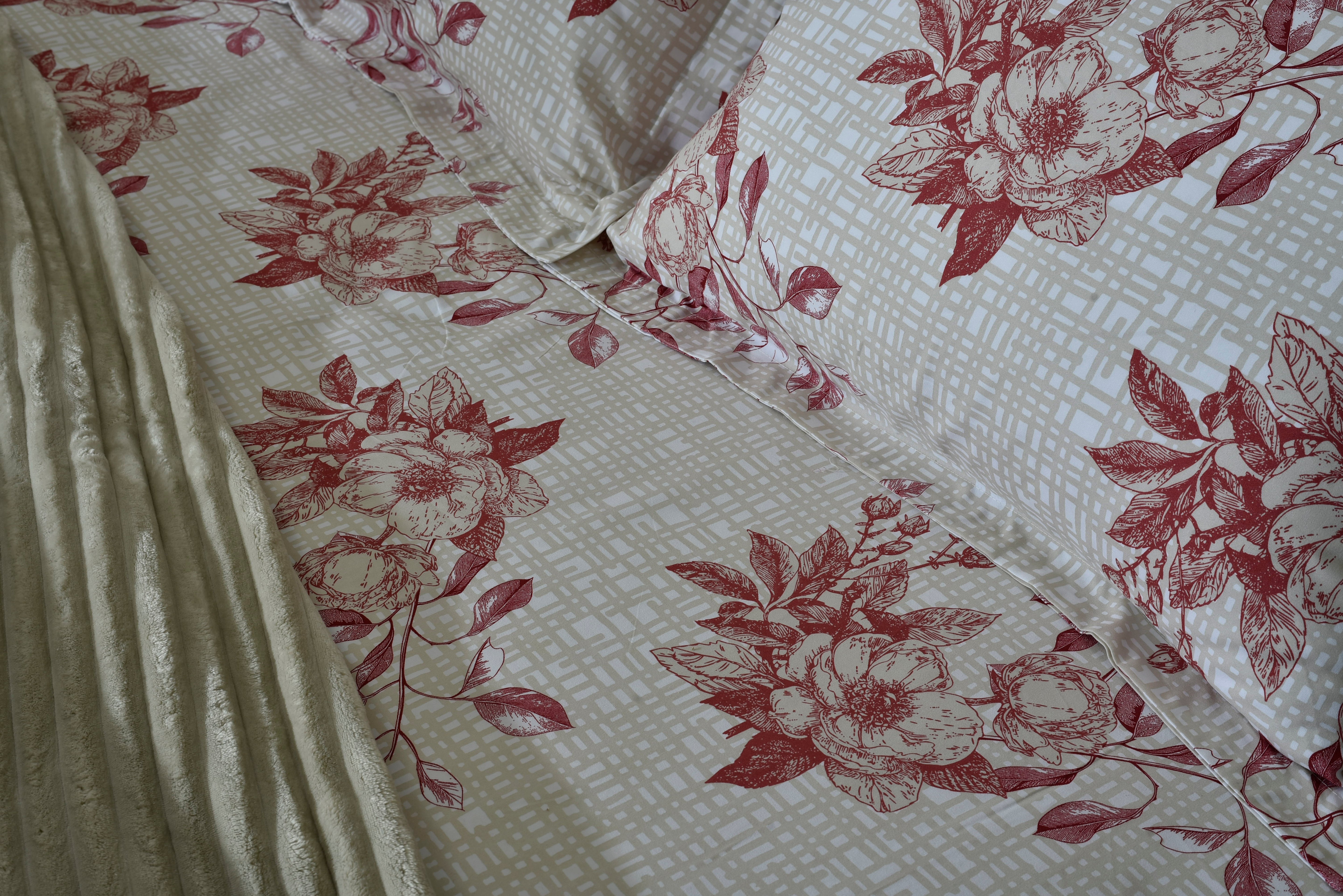 Bed Sheet Main Version Cherry | ChenOne Home Textile