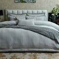 9 PCS DUVET COVER SET WAFFLE GREY