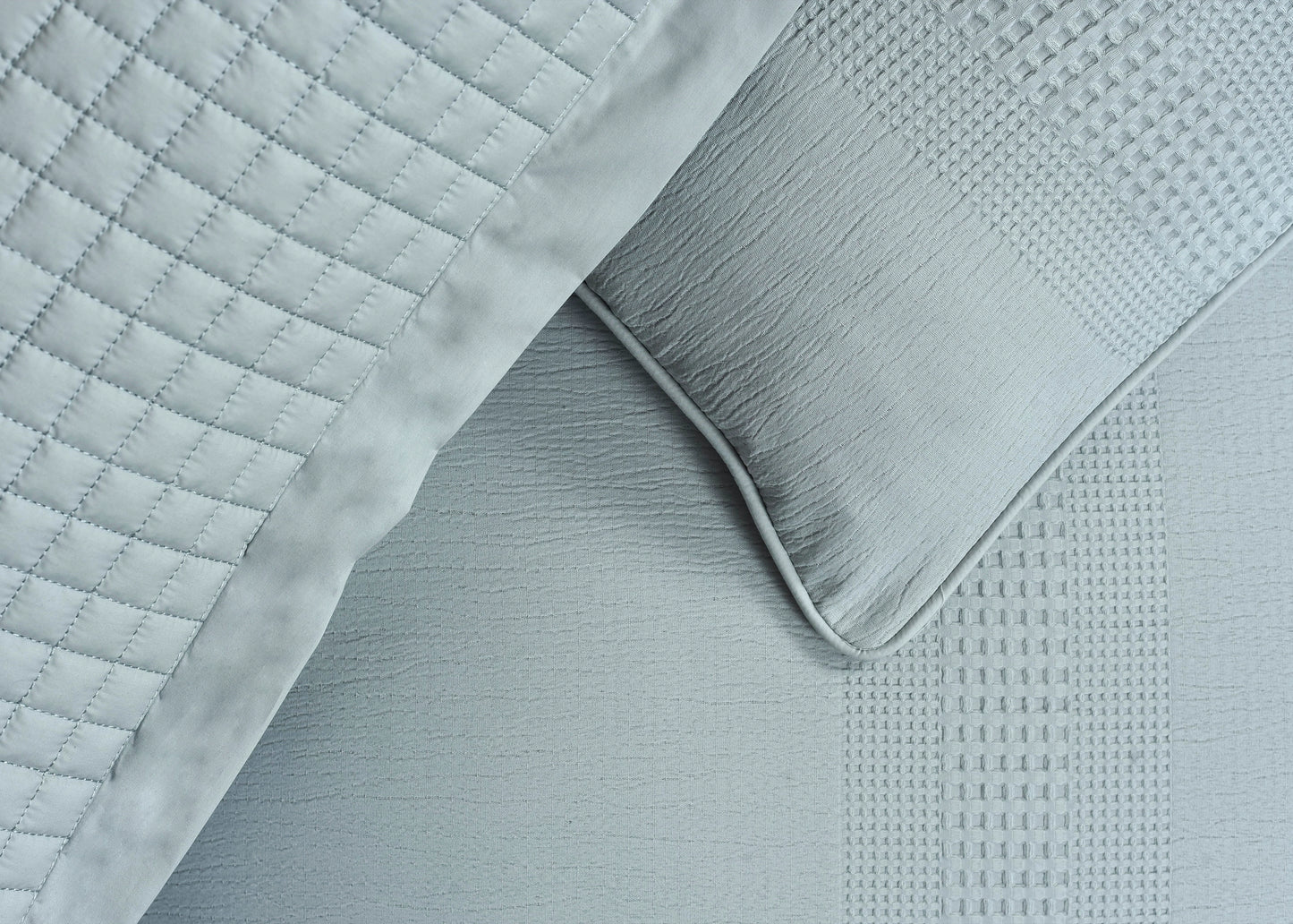 9 PCS DUVET COVER SET WAFFLE GREY