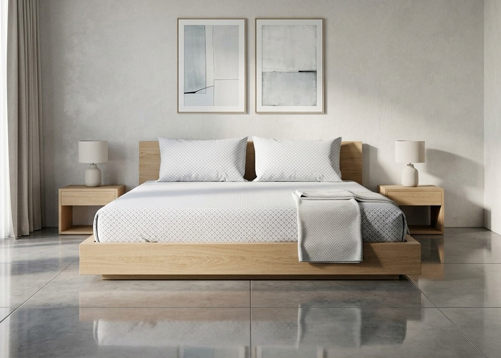 COTTON BED SHEET SET QUEEN D7