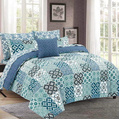Picture of 6 PCS COMFORTER SET QUEEN TILE-25 - Chenone Official - Online Shopping