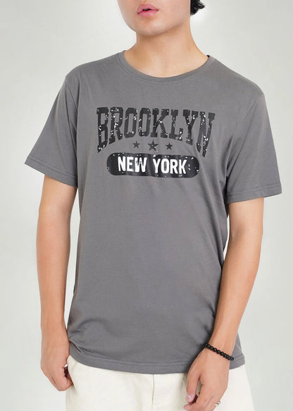 Picture of GTS-B4268 ROUND NECK T-SHIRT CHARCOAL - Chenone Official - Online Shopping