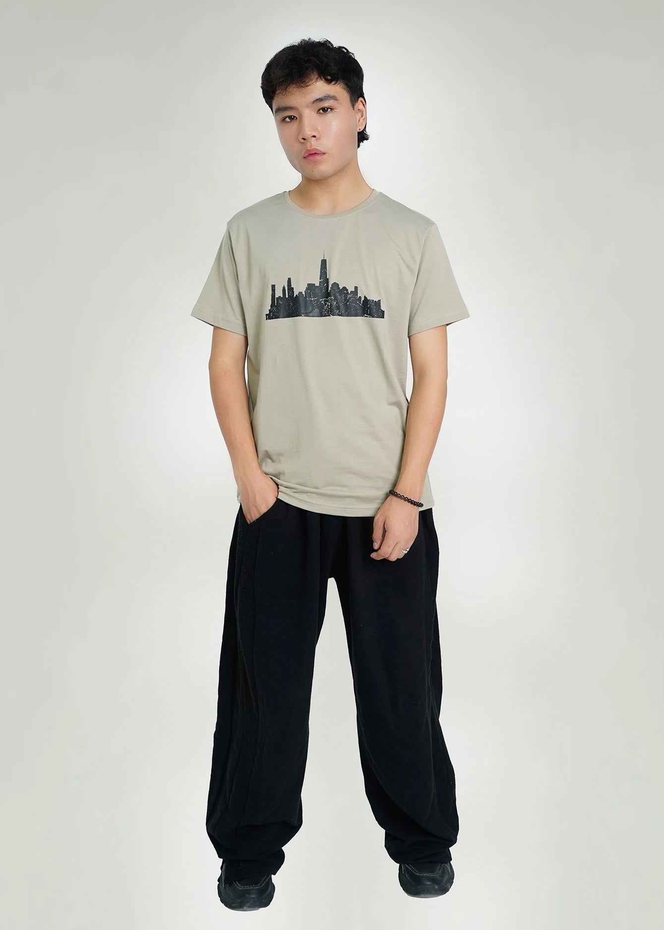 Picture of GTS-B4207 ROUND NECK T-SHIRT GREY - Chenone Official - Online Shopping