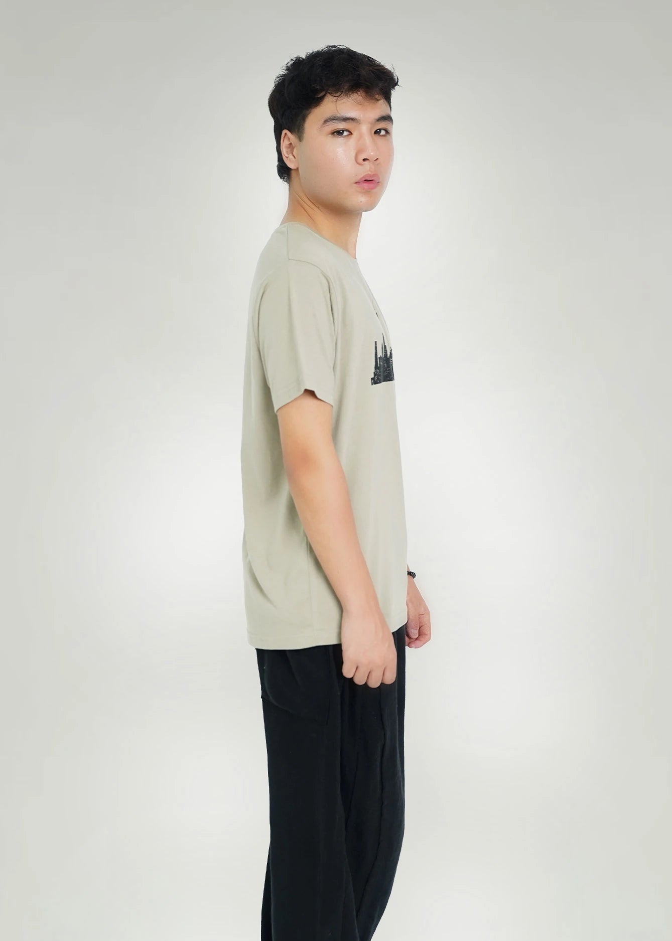 Picture of GTS-B4207 ROUND NECK T-SHIRT GREY - Chenone Official - Online Shopping