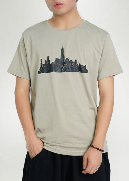 Picture of GTS-B4207 ROUND NECK T-SHIRT GREY - Chenone Official - Online Shopping