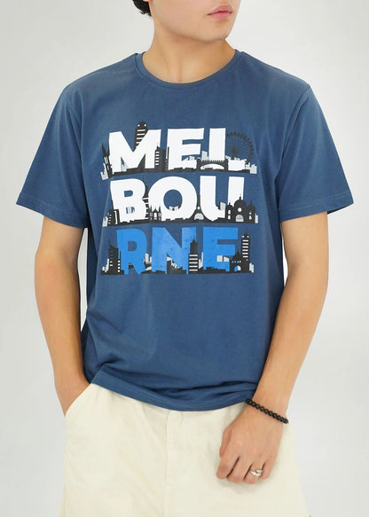 Picture of GTS-B4269 ROUND NECK T-SHIRT NAVY - Chenone Official - Online Shopping