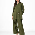 LDS-7207 CO-ORD SET OLIVE GREEN
