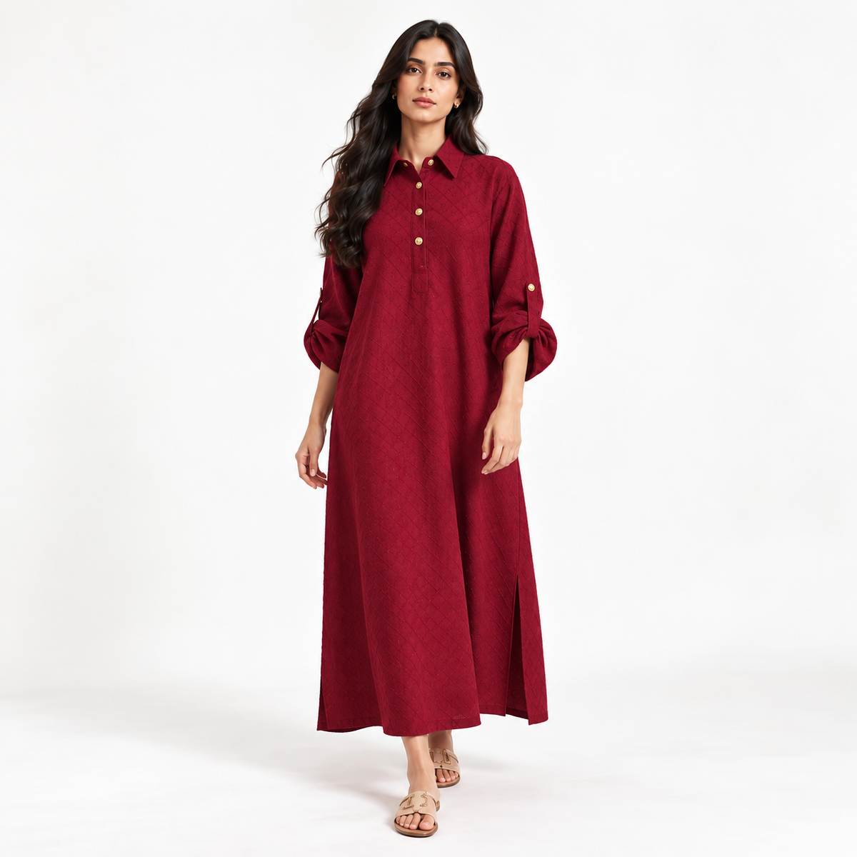 Women's Long Dress Maroon