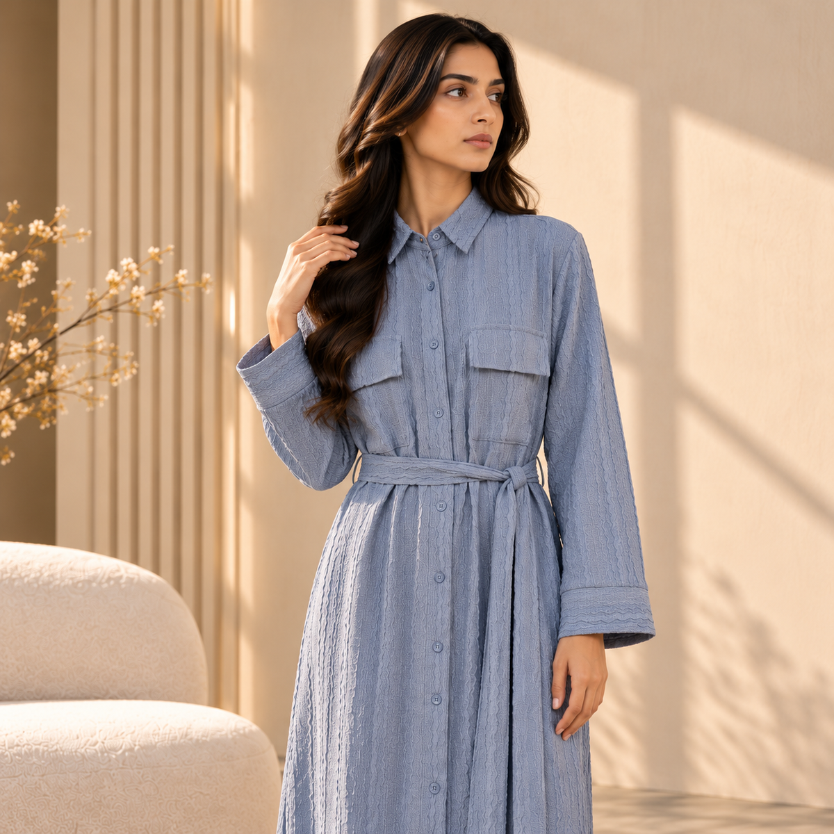 Women's Long Dress Indigo