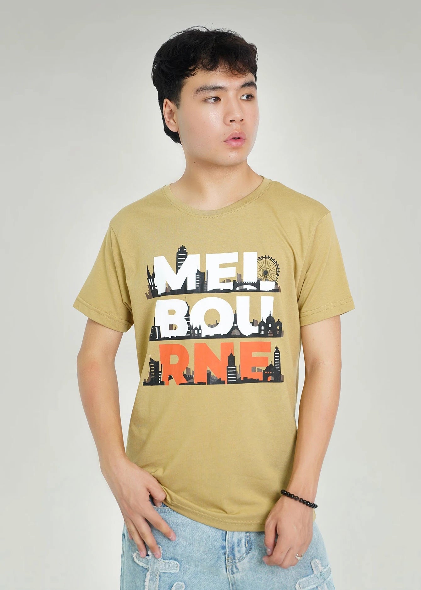 Picture of GTS-B4269 ROUND NECK T-SHIRT MUSTARD - Chenone Official - Online Shopping