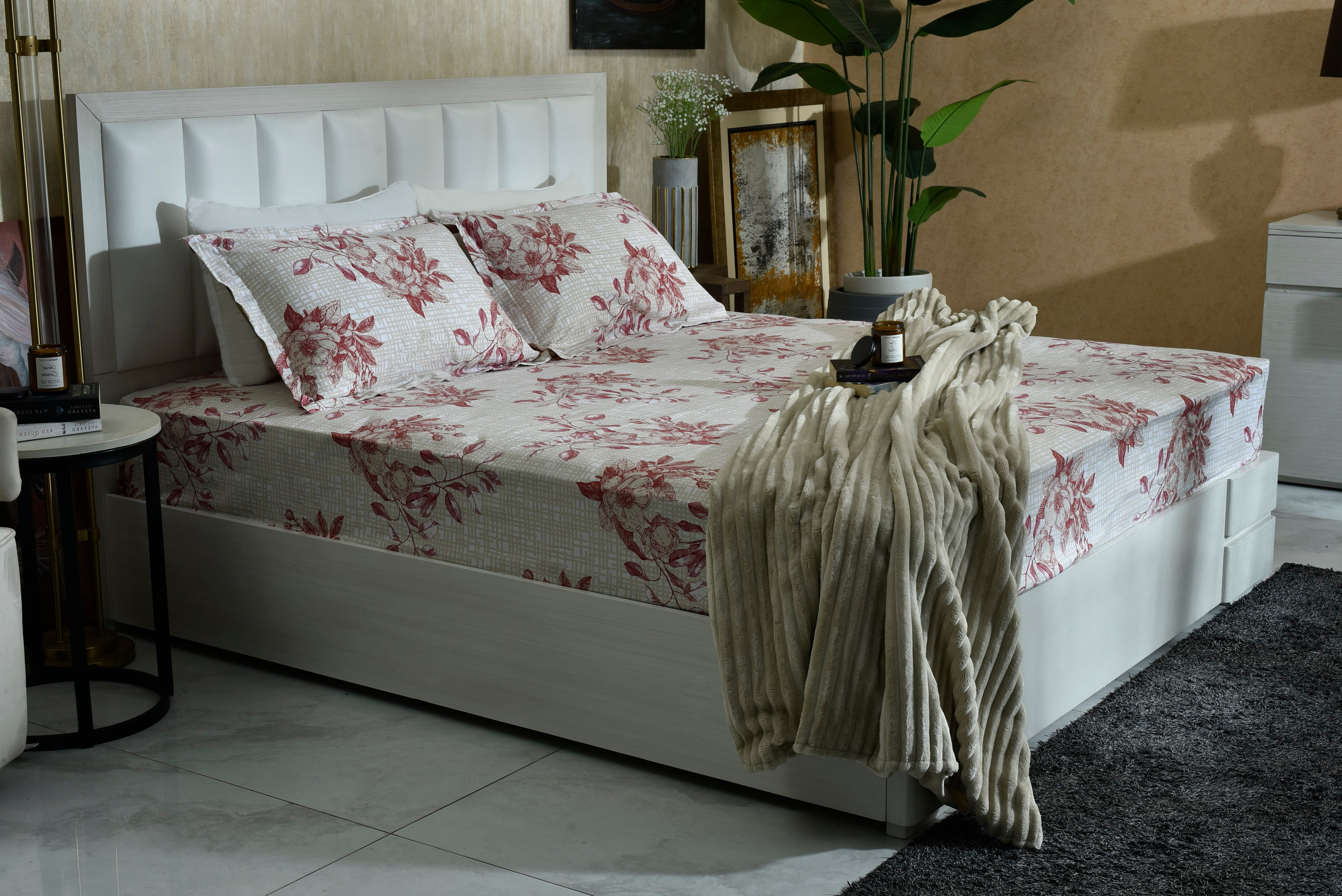 Bed Sheet Main Version Cherry | ChenOne Home Textile