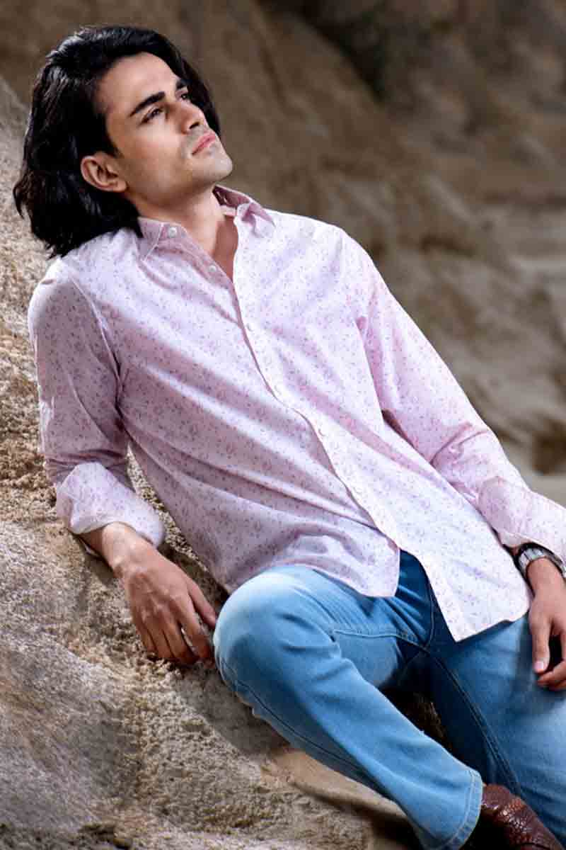 Picture of GTS-4274 FASHION SHIRT W/PTD T/PINK - Chenone Official - Online Shopping
