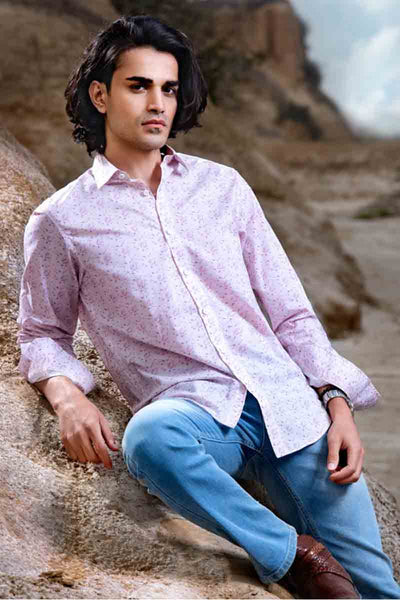 Picture of GTS-4274 FASHION SHIRT W/PTD T/PINK - Chenone Official - Online Shopping