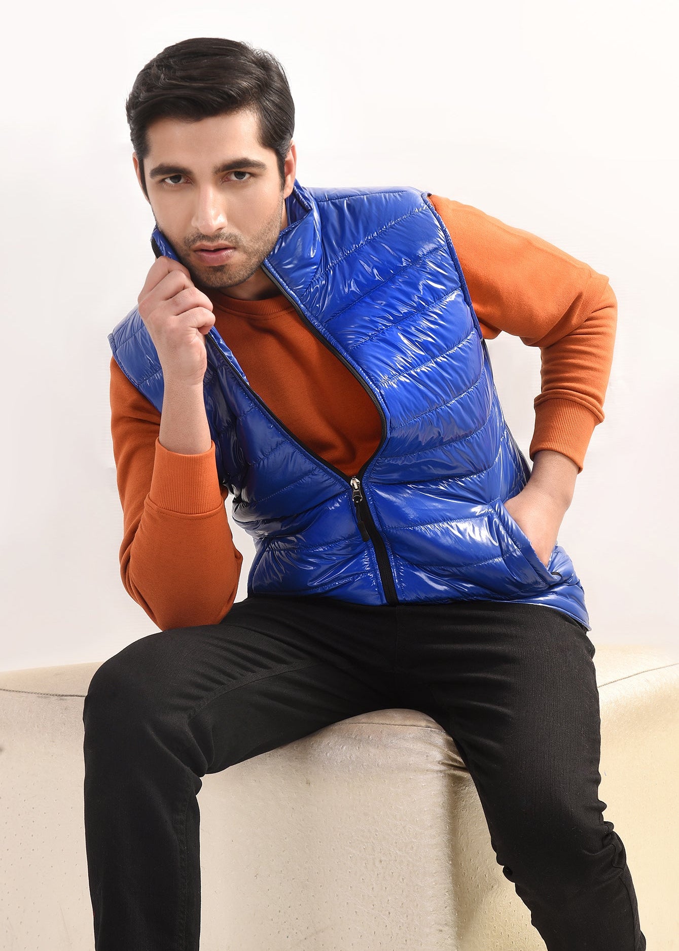 Picture of GTS-6250 FASHION JACKET SLV LESS BLUE - Chenone Official - Online Shopping