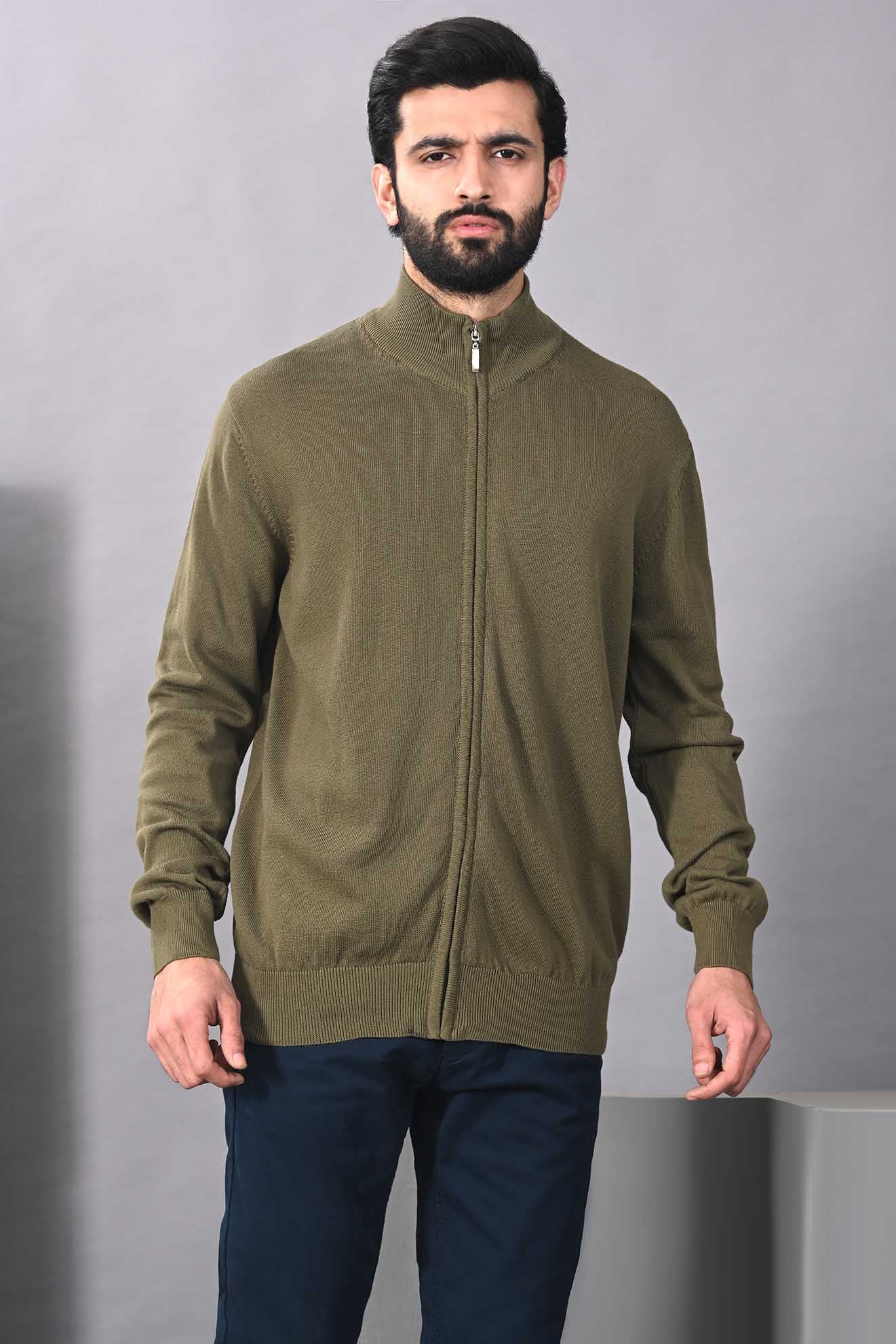 GTS-B3488 CARDIGAN OLIVE – Chenone Official