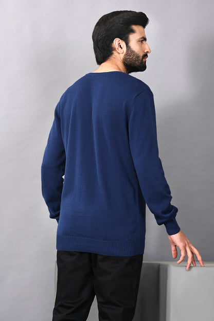 Picture of GTS-B3490 SWEATER V/NECK INDIGO - Chenone Official - Online Shopping