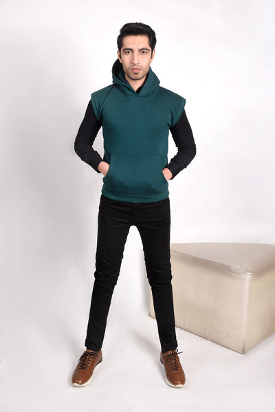GTS-B3745 PULL OVER HOODIE SLV/LESS OLIVE