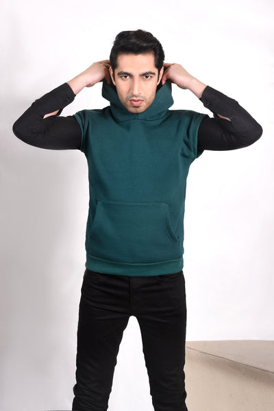 GTS-B3745 PULL OVER HOODIE SLV/LESS OLIVE
