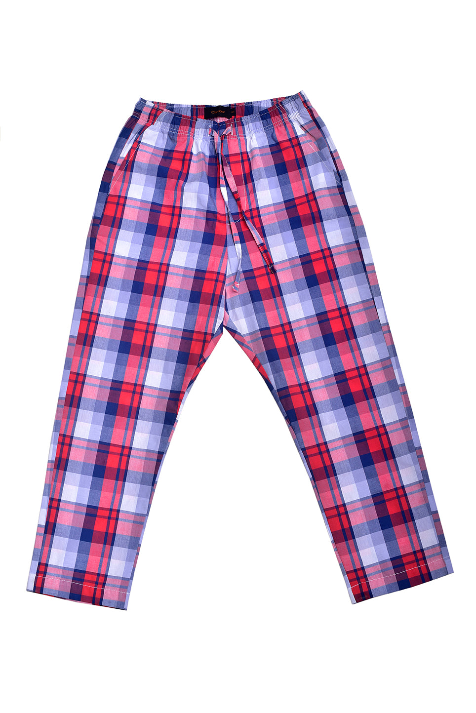 PULL ON TROUSER RED CHECK KDS-B-13112