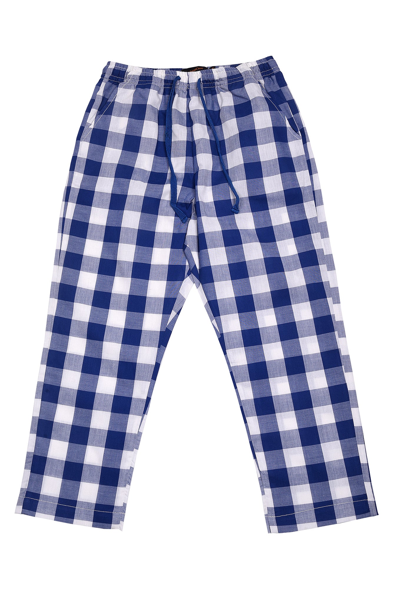 KDS-B-13161 PULL ON TROUSER BLUE CHECK