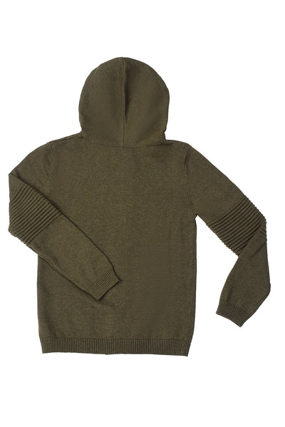 KDS-BC-12579 HOODED PULL OVER GREEN