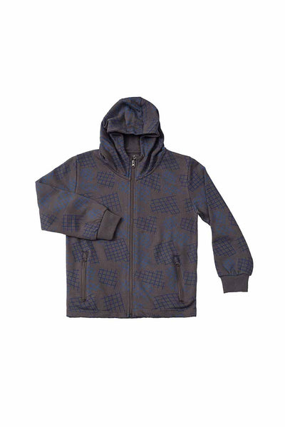 KDS-BC-12740 HOODED PULL OVER W/PTD GREY