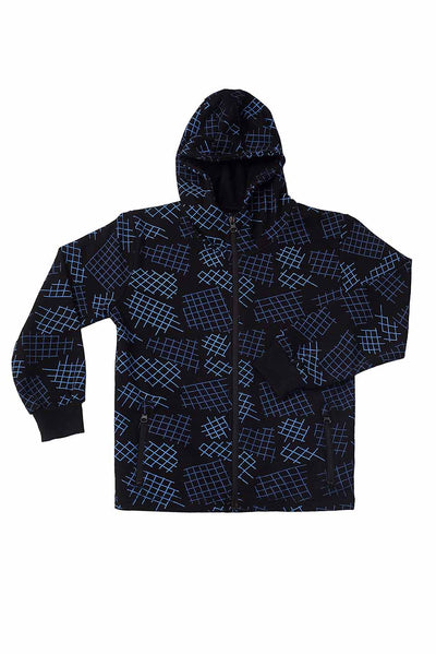 KDS-BC-12740 HOODED PULL OVER W/PTD BLACK