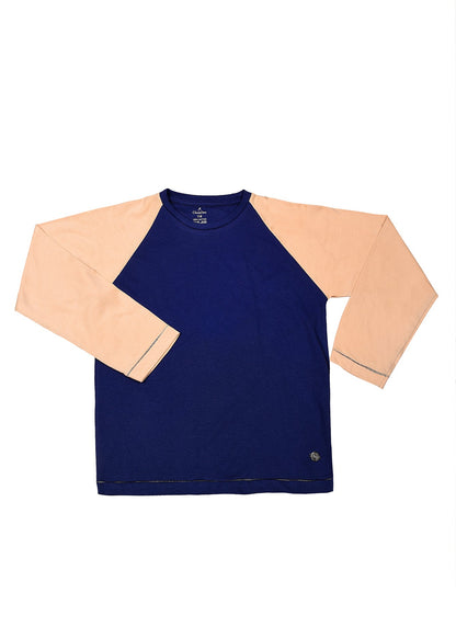 Picture of KDS-BC-13149 T-SHIRT F/SLV BLUE/BEIGE - Chenone Official - Online Shopping