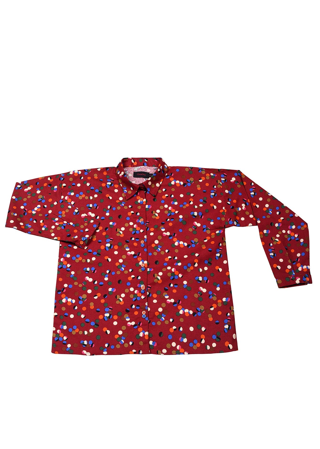 Picture of KDS-G-13066 SHIRT CASUAL MAROON - Chenone Official - Online Shopping