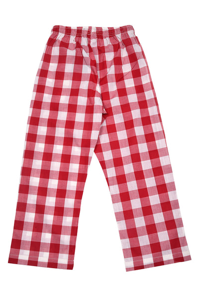 KDS-G-13160 PULL ON TROUSER RED CHECK