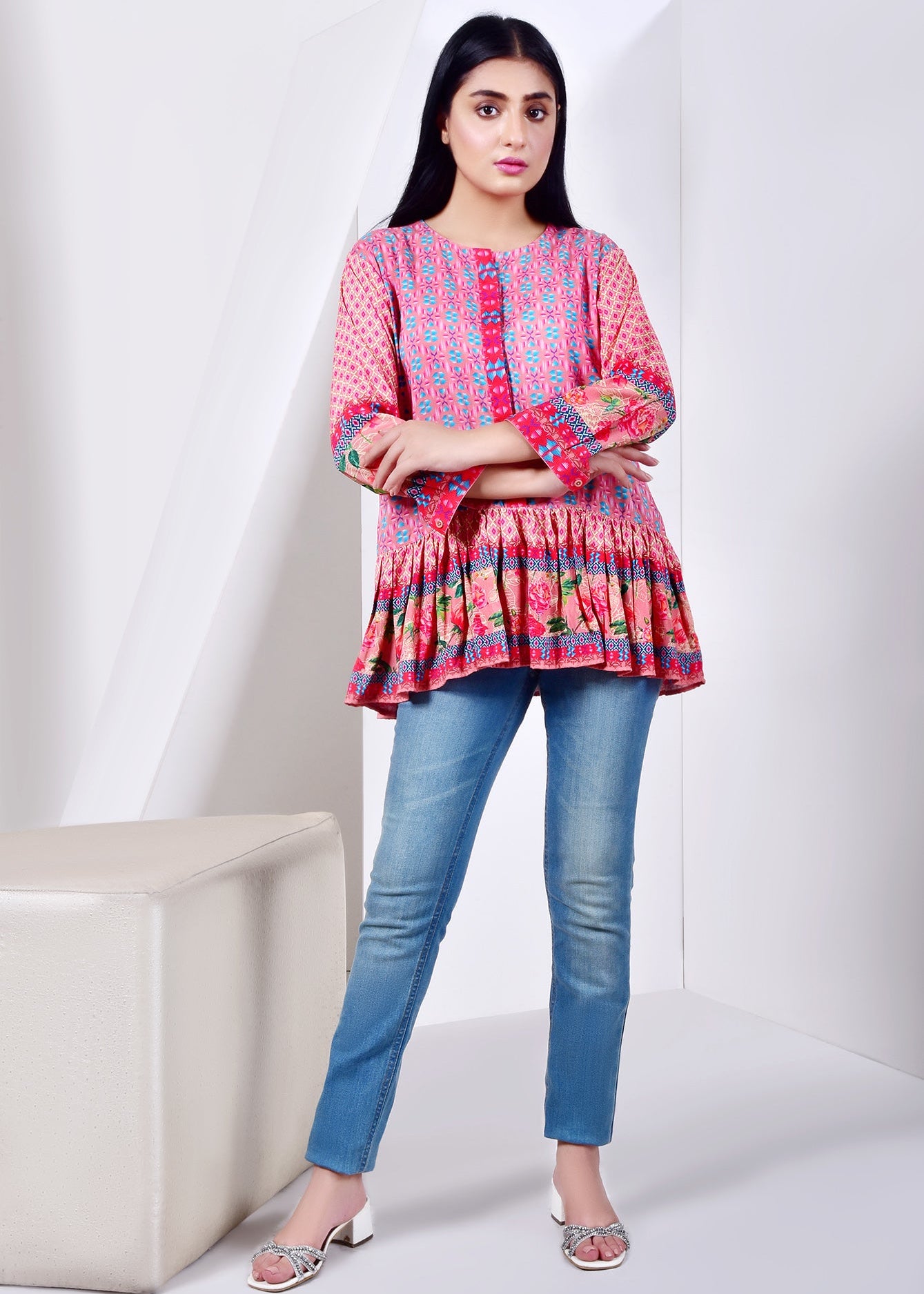 Picture of LDS-6443 PEPLUM PINK/PEACH - Chenone Official - Online Shopping