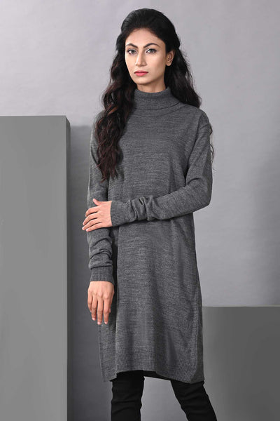 LDS-A1538 SWEATER TURTLE NECK ANTHRACITE