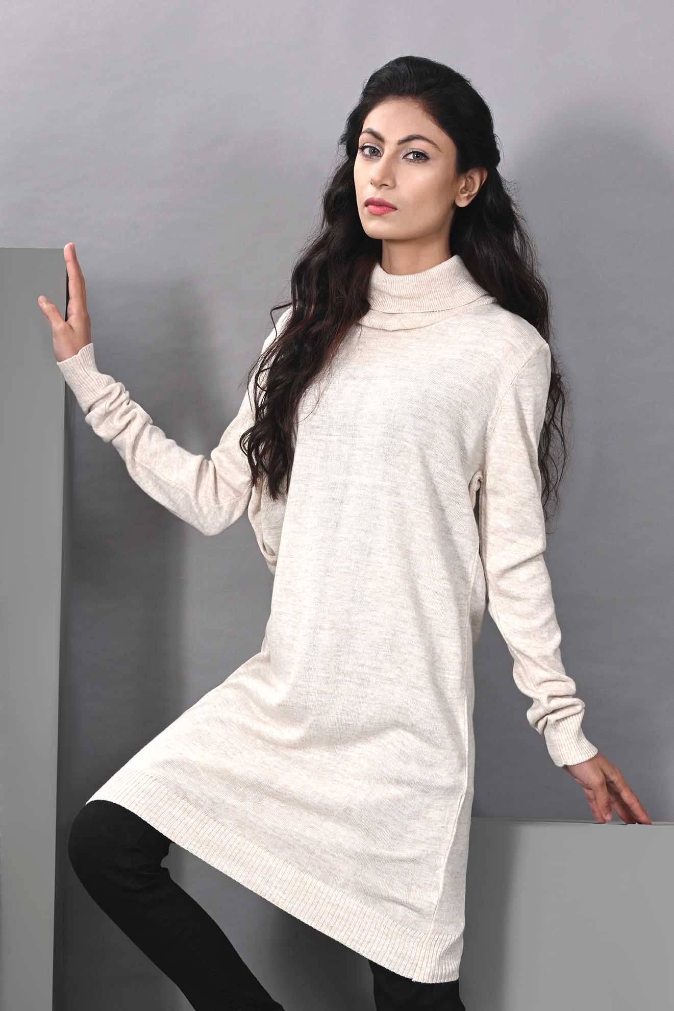 Picture of LDS-A1538 SWEATER TURTLE NECK STONE - Chenone Official - Online Shopping