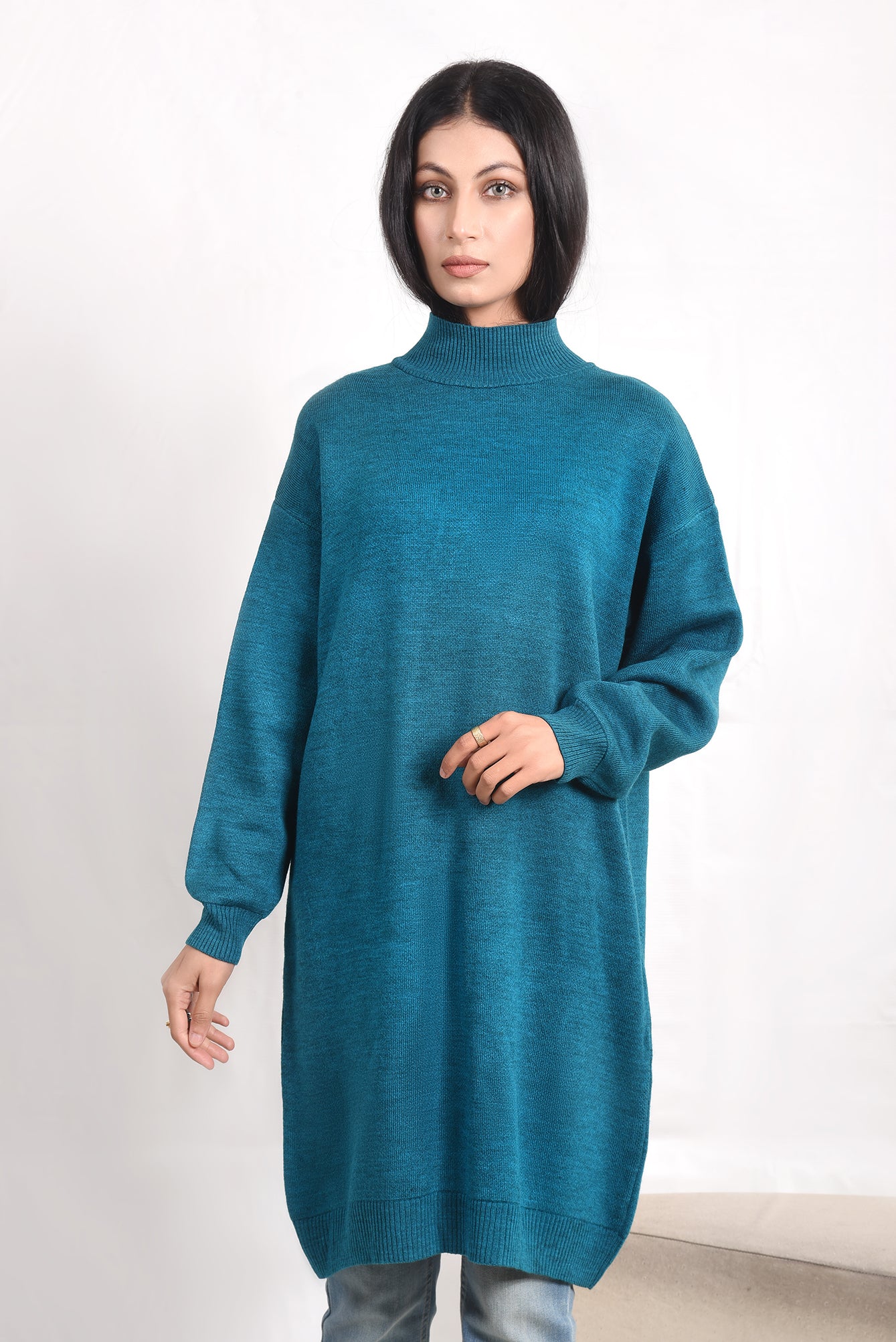 LDS-A1544 SWEATER F/SLV LONG GREEN