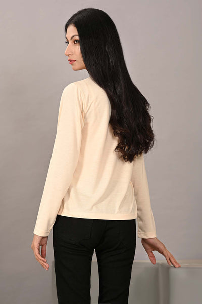 LDS-A1552 KNITTED TOP KHAKI