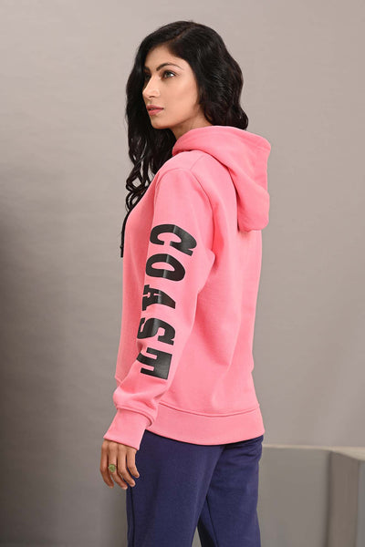 LDS-A1583 HOODED PULL OVER PINK