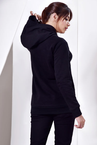LDS-A1618 PULL OVER HOODIE BLACK