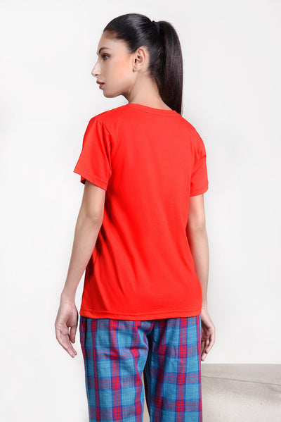 NIGHT SUIT RED LDS-A1635